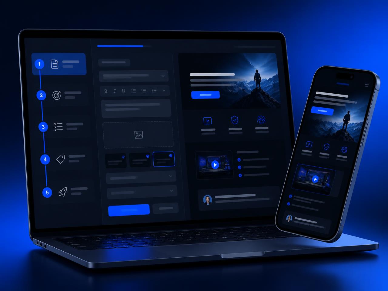 The Sell What You Know offer workspace on a laptop and phone